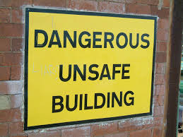 unsafe building